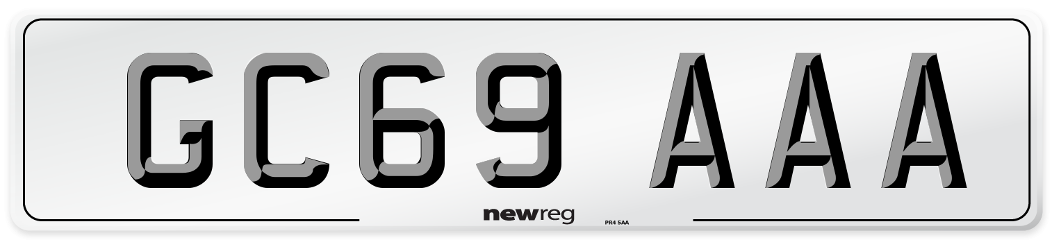 GC69 AAA Number Plate from New Reg